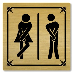 WC společné, 80x80mm, zlatá, Nebraska